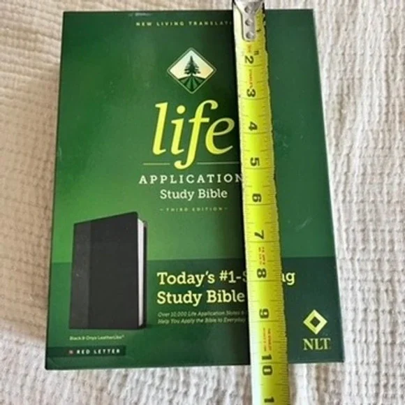 Tyndale NLT Life Application Study Bible 3rd Ed Black Onyx Leather Like NEW - Picture 9 of 11
